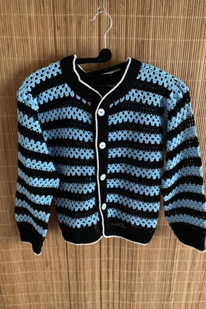 Blue and Black Striped Sweater - SOLD OUT